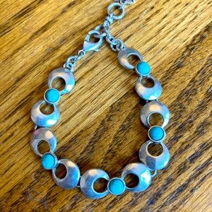 Luck Brand Beautiful Turquoise Moon Bracelet. New without Tags